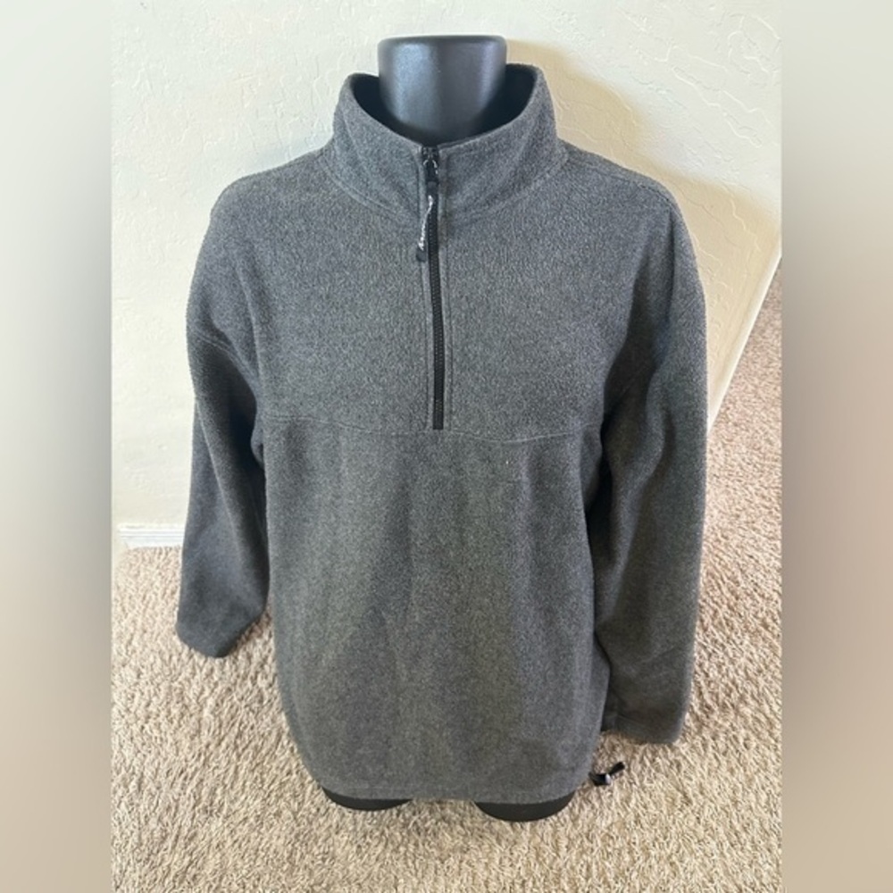 Men’s pre own as is Old Navy grey pull over zip up fleece size xl